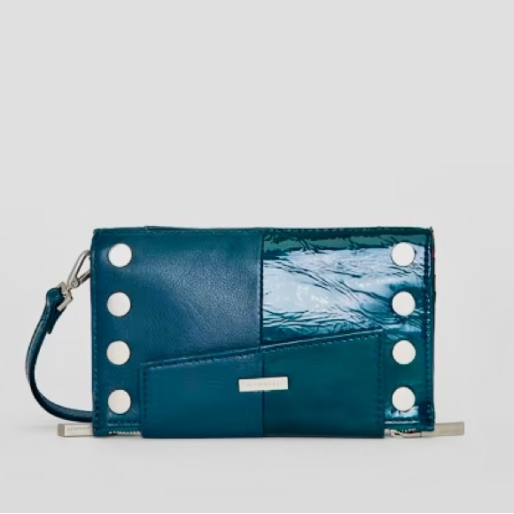 Hammitt Levy Dipped Teal/Brushed Silver Wallet Clutch or Crossbody NWT - Picture 9 of 12